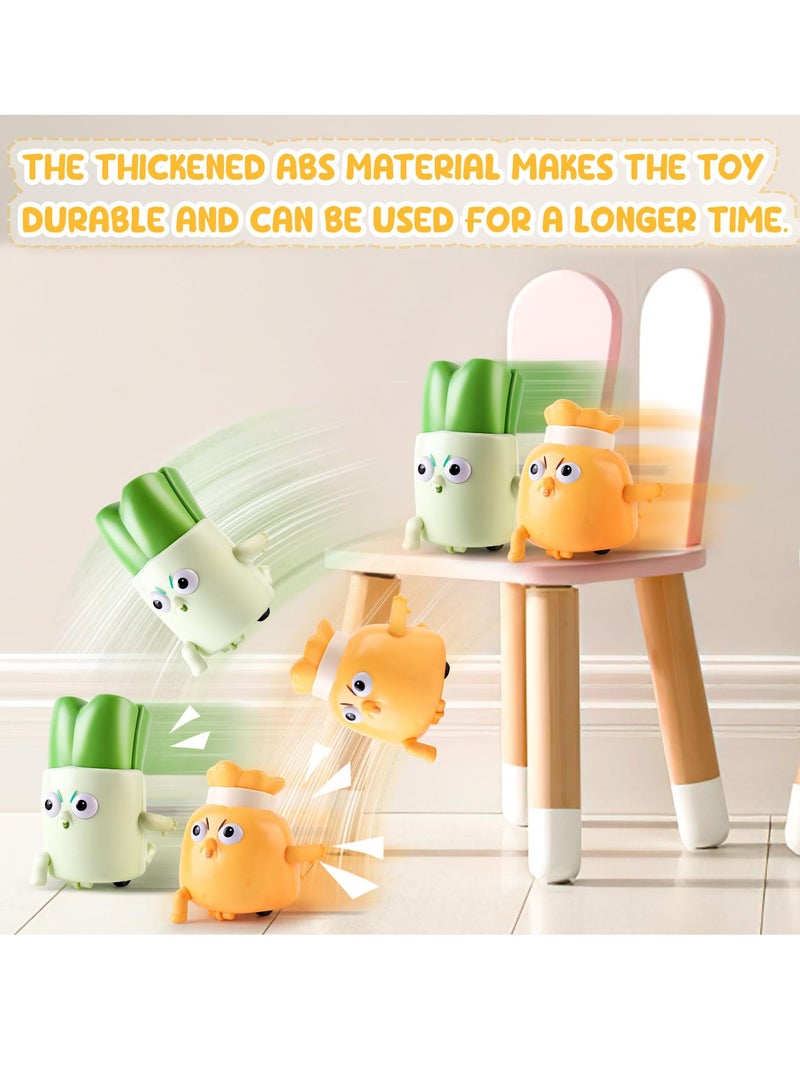 Excefore Blind Box Toy, 1Pcs Baby Push Go Friction Power Car Play Vehicles, Cartoon Vegetables Toys Racing Cars, Random Art Toy, Creative Gift, Best Birthday Gifts for Kids (Random Style) - Image 2