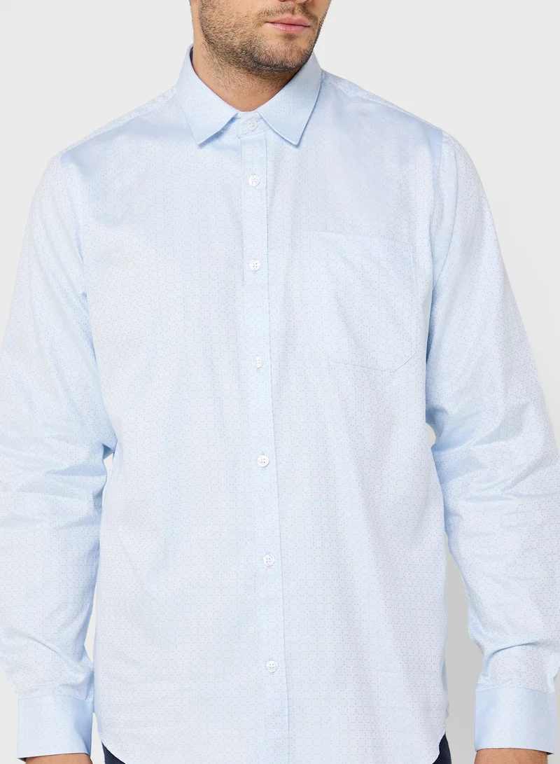 Robert Wood Dobby Full Sleeve Formal Shirt