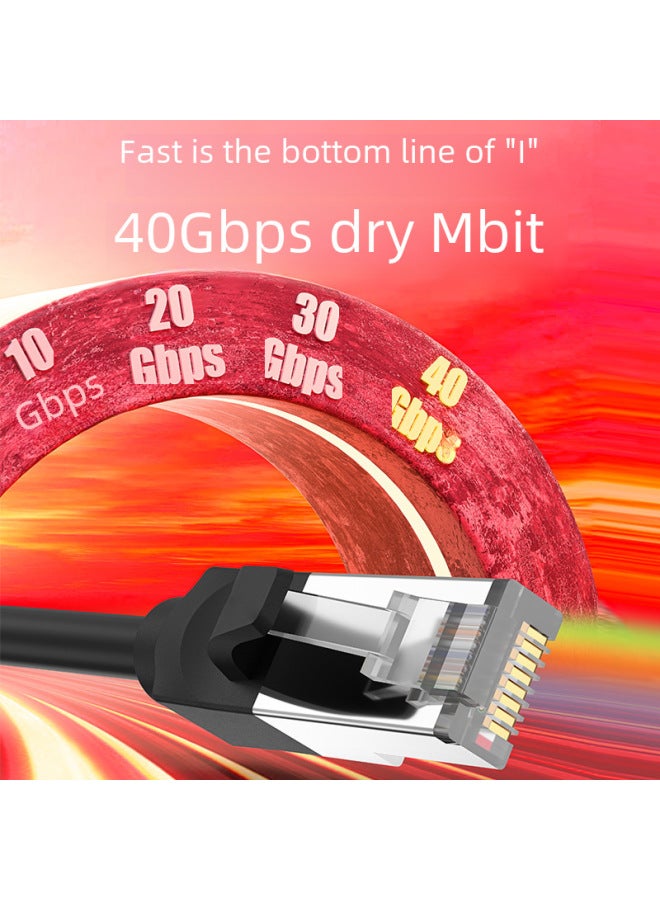 Six Types Of Network Cable Double Shielded Crystal Head Finished Network Cable Cat6 Super 6 Gigabit Network Jumper-Color:Category 6 Non-shielded Over-measured Network Cable-Line Length:1 M  - Image 3