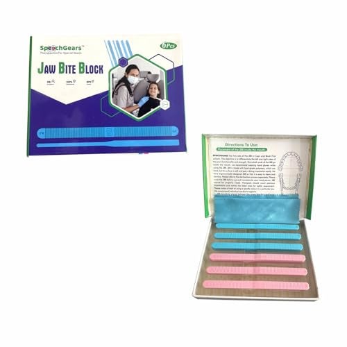 SpeechGears Jaw Bite Blocks Speech Therapy Tool (Blue) - Image 1