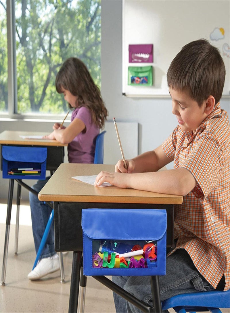 GGOOT 2 Pcs Desk Magnetic Pocket - Classroom Calendar Pocket Chart Storage Pouch with Magnetic Back - Magnetic File Holder for Teacher Classroom Storage, Magnet Organizer Pouches for Desk, Whiteboard - Image 3