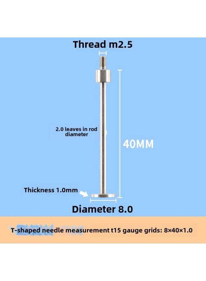 # Dial Indicator Needle Flat Tip Measuring Special-shaped Gauge Needle Curved Gauge Measuring Table. Thousands Of Minutes Meter High-Color:Purple Red  - Image 1