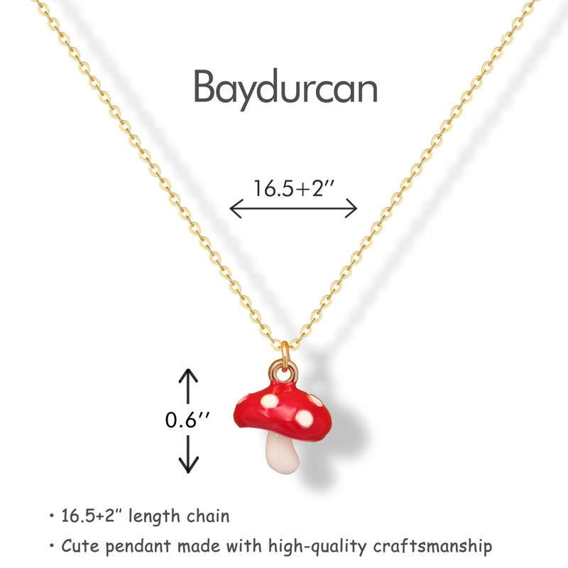 Baydurcan Mushroom Necklace Inspirational Gifts for Women Charm Necklace for Women (Mushroom Gifts) - Image 2