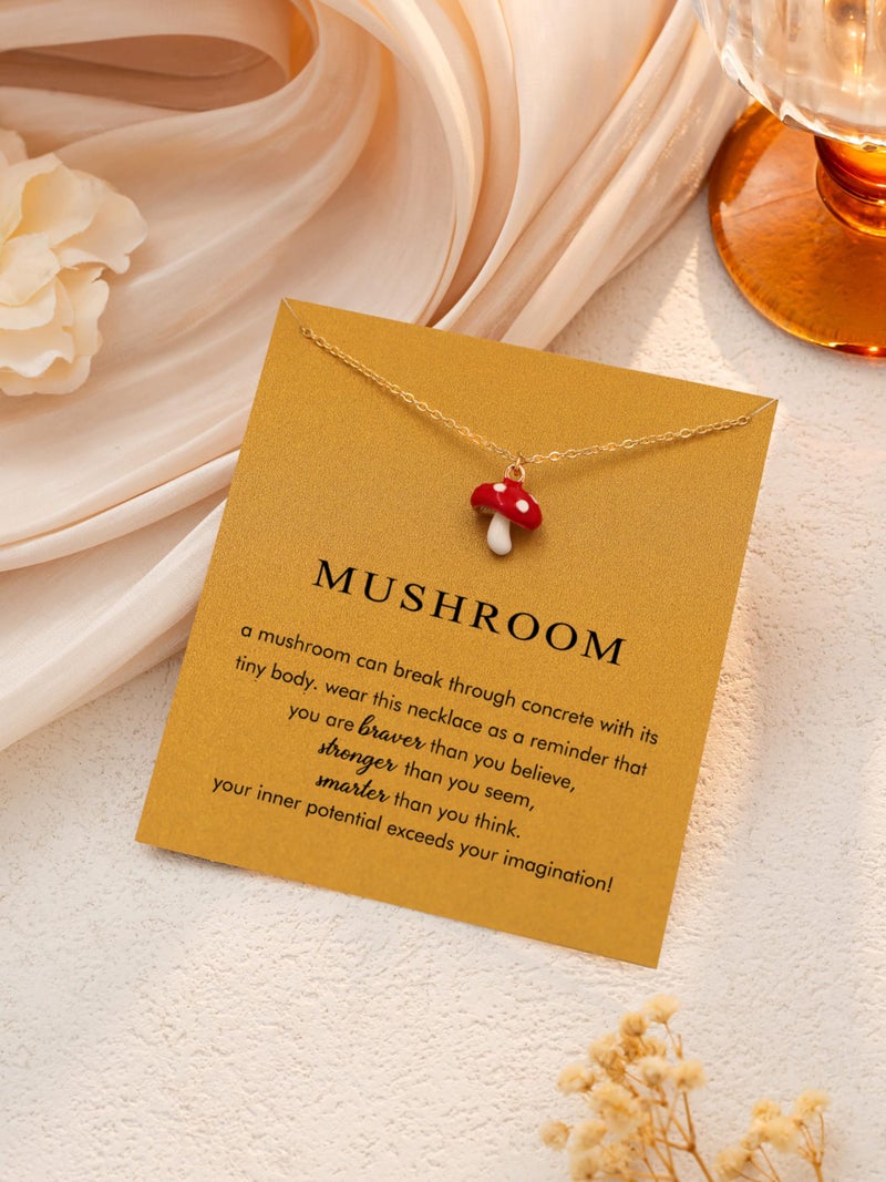 Baydurcan Mushroom Necklace Inspirational Gifts for Women Charm Necklace for Women (Mushroom Gifts) - Image 3