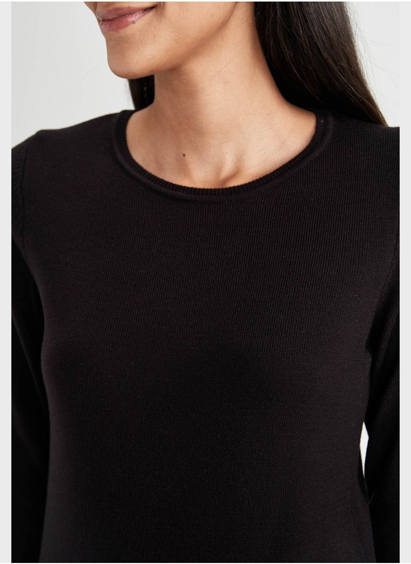 DeFacto Slim Fit Crew Neck Sweater  - Image 3