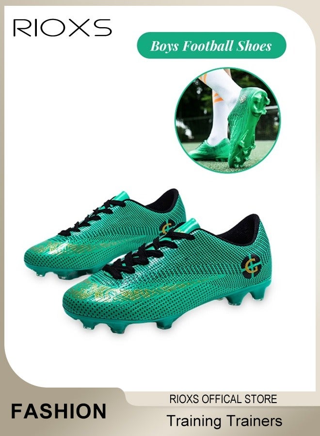 RIOXS Men's Soccer Shoes, Professional Competition Football Boots Training Shoes, Boy's Outdoor Non-Slip Sneakers, Lightweight Athletic Outdoor Sports Shoes For Big Kids/Teenagers/Adults, Unisex Running Football Shoes, Mens Running Shoes Athletic Walking Sneakers, Running Tennis Shoes Fashion Sneakers  - Image 2