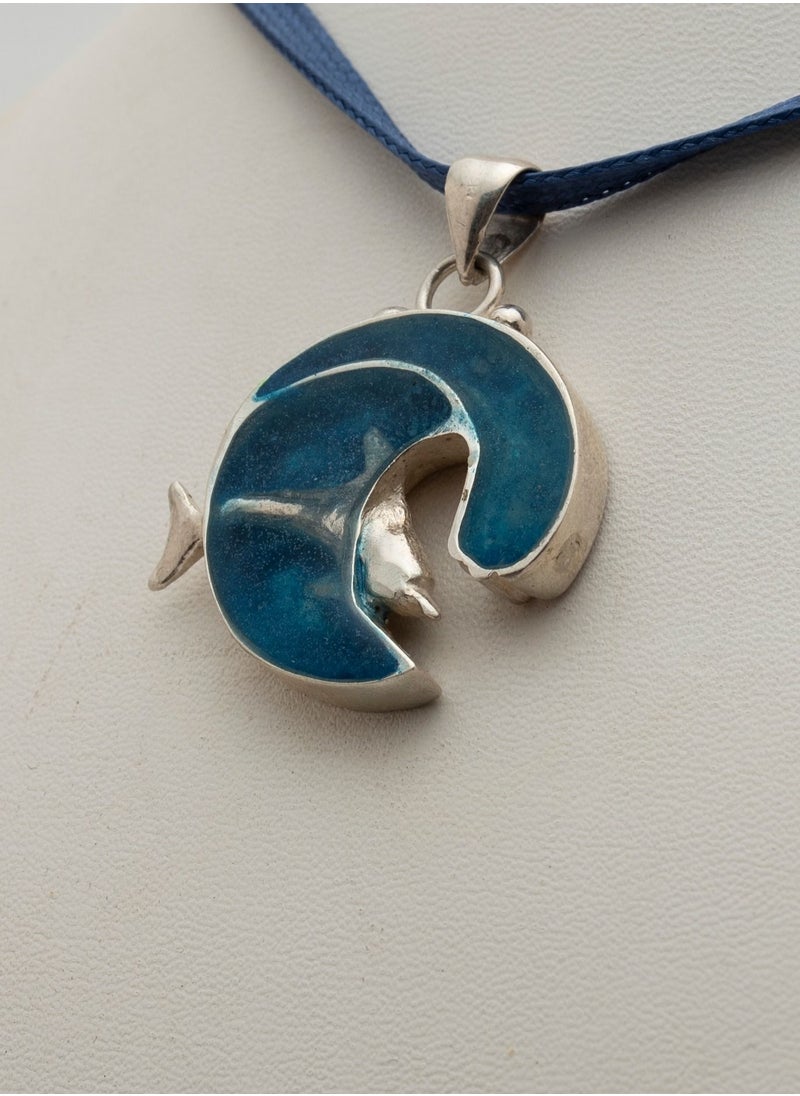 MERAKY Dolphin silver chain in Resin  - Image 4