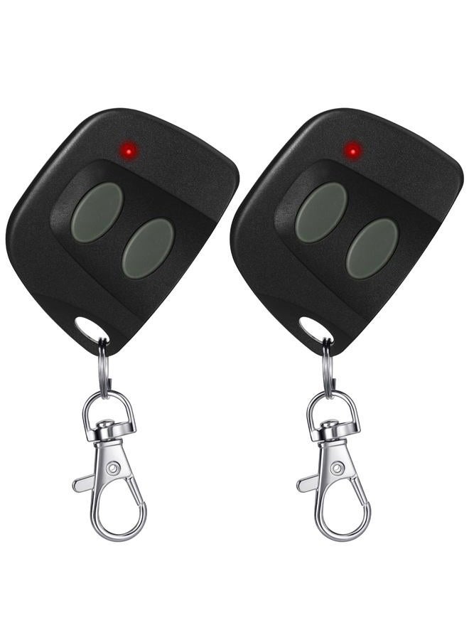 Kingdder 2 Pcs 10 Dip Switch Garage Door Remote Compatible with Multi-Code 300mhz 3089 3060 3070 3083 Door Opener Remote Door Opener with Keychain - Image 1