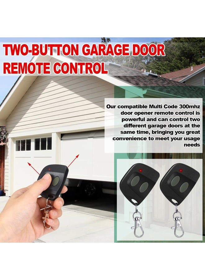 Kingdder 2 Pcs 10 Dip Switch Garage Door Remote Compatible with Multi-Code 300mhz 3089 3060 3070 3083 Door Opener Remote Door Opener with Keychain - Image 5