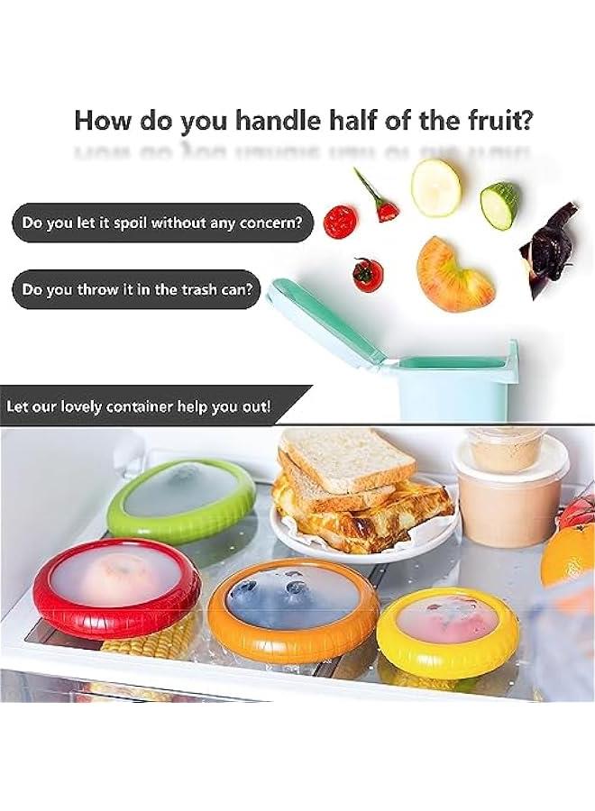 رينكس 4 قطع م حافظات ال والخضراوات م الميكاكوز، حاويات تخزي للثلاجة قالة لاعادة الاستخدام، حافظة طعام قالة للتمدد لمقرمشات الخضروات والثوم والصل والليمو والطاطس - Image 3
