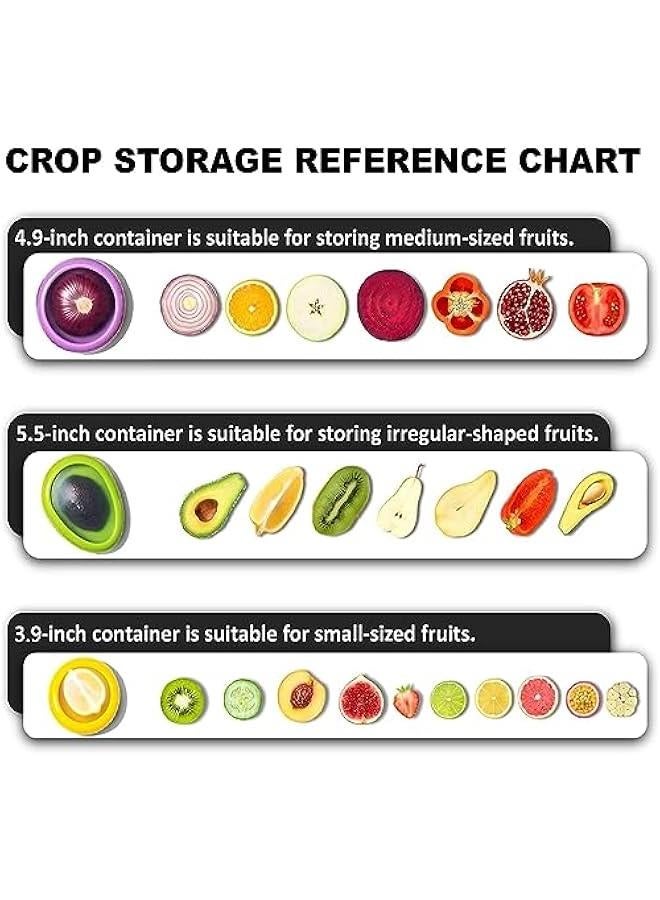 رينكس 4 قطع م حافظات ال والخضراوات م الميكاكوز، حاويات تخزي للثلاجة قالة لاعادة الاستخدام، حافظة طعام قالة للتمدد لمقرمشات الخضروات والثوم والصل والليمو والطاطس - Image 5