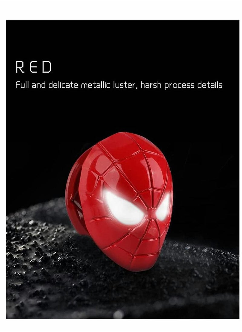 Y&D - Push to Start Cover, Auto Engine Ignition Stop Button Cover Replacement Car Trim Protector Key Ring Circle 3D Interior Accessory (Red) - Image 1
