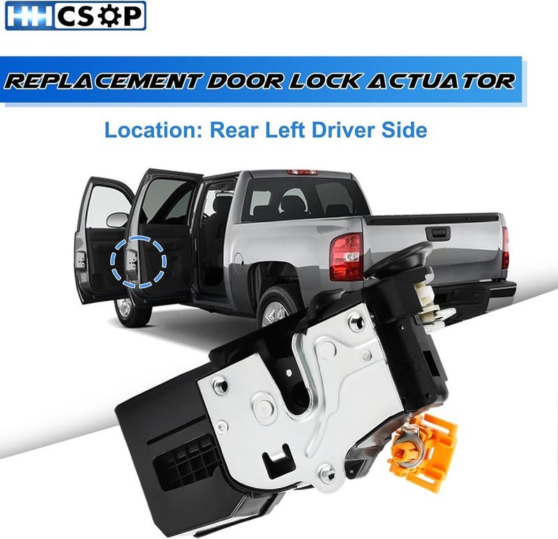 HHCSOP Rear Left Driver Side Door Lock Latch Actuator Motor for Chevy GMC Cadillac Saturn - Image 2