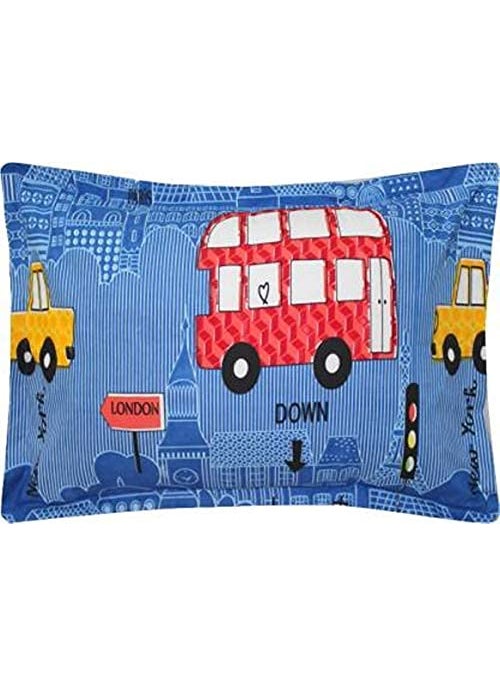 Akshya Akshya Single Bed Fitted Glace Cotton bedsheet with Elastic for Kids Multicolour  - Image 3