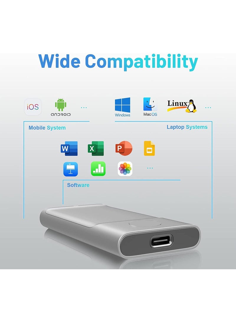 Cheerdots Bluetooth Presentation Clicker Wireless Presenter, Air Mouse with Red Light Presentation Remote for Mac, Windows, iPad OS and Android, Space Silver - Image 3