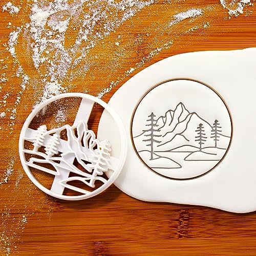 Bakerlogy Mountain with Pine Tree Forest cookie cutter, 1 piece - Bakerlogy - Image 2