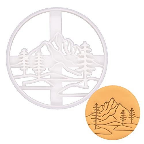 Bakerlogy Mountain with Pine Tree Forest cookie cutter, 1 piece - Bakerlogy - Image 1