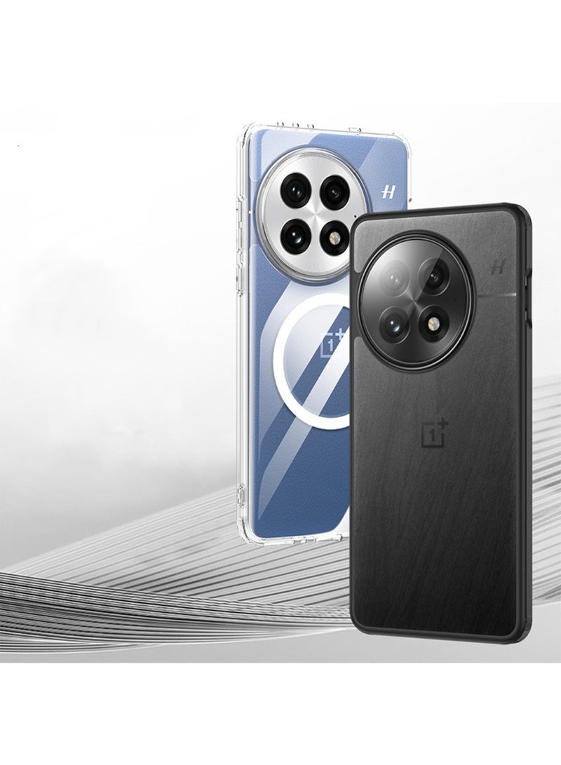 Aookay for OnePlus 13 Case Cover with Magnetic, Compatible with MagSafe, Crystal Clear Slim Fit Thin Transparent Phone Case, Anti-Scratch Soft Bumper Protective Cover for OnePlus 13 (Ice Crystal Clear) - Image 3