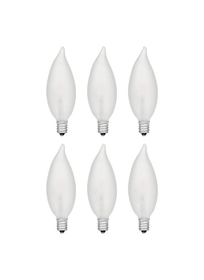 LEDVANCE SYLVANIA Double Life Incandescent Light Bulb, B10, 40W, Dimmable, Candelabra Base, 285 Lumens, Frosted - 6 Count (Pack of 1) (15323)  - Image 2