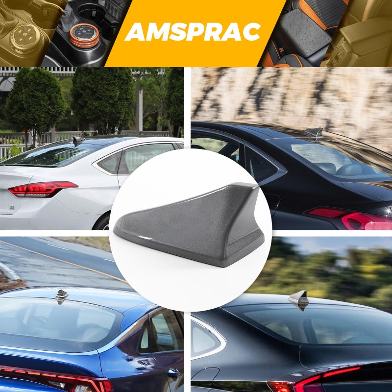 AMSPRAC Shark Fin Antenna Cover,Car Roof Antenna Caps fit for Kia Optima 2014-2020,for Hyundai Sonata 2015-2019(NOT Sport),for Genesis Sedan G80 2015-2017,for Elantra Sedan 2011-2016,Silver - Image 5