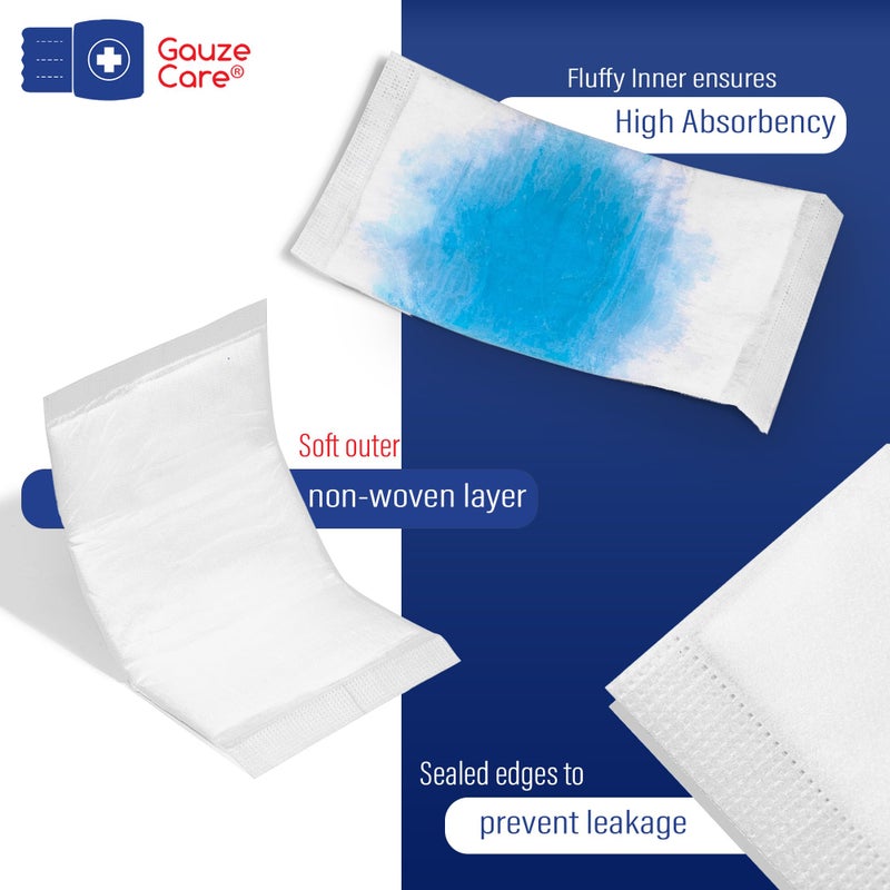 Gauze Care GauzeCare Sterile Abdominal- ABD Combine Pads| 50-Pack, 5 x 9 Inches| Extra Absorbent & Thick, Individually Wrapped Wound Dressing, First Aid Pads| Surgical-Grade, Nonstick- for Heavy Leakage, Post Op - Image 3