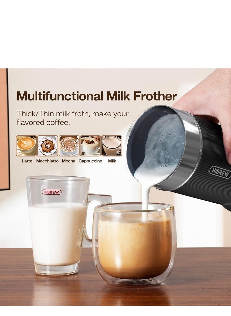 HiBREW 5-in-1 Coffee Machine and Milk Frother M1A, Adjustable Water Volume Apsules, 19 Bar Espresso Machines for Capsules, DG*/Nes*Original/Ground Coffee/Kcup*/ESE Pod Compatible, Cold/Hot Mode(Black) - Image 3