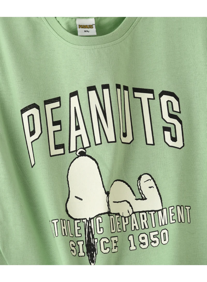 بينتس Peanuts Tshirt for Boys | Casual Wear with Cotton Jersey Fabric | Regular Length