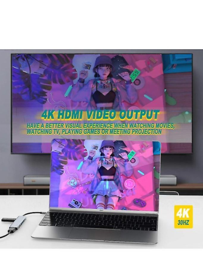 ELTRAZONE 7 in 1 USB C Multiport Adapter for Macbook Pro/Air & Type C Enable Devices - Image 5