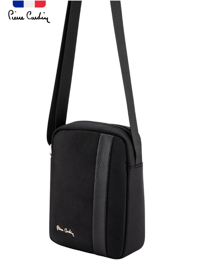 pierre cardin - Small Black Tactical Sling Crossbody Backpack Shoulder Bag for Men Women - Image 1