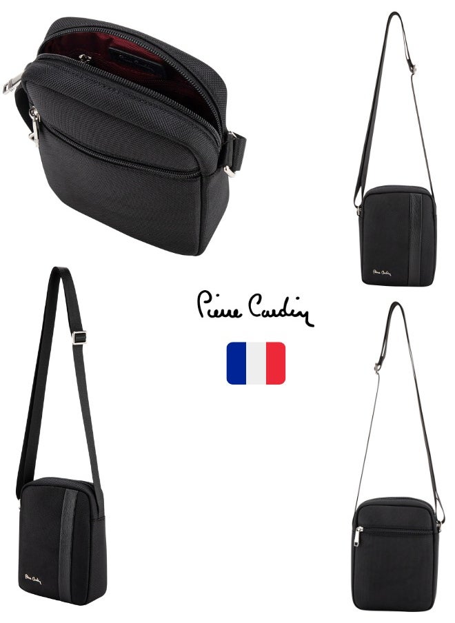 pierre cardin - Small Black Tactical Sling Crossbody Backpack Shoulder Bag for Men Women - Image 1