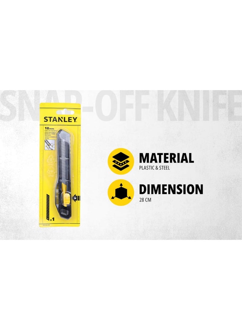 ستانلي سكين ستانلي Stht10323-800 بلاستيكي قابل للكسر بقفل منزلق (أسود) - Image 2