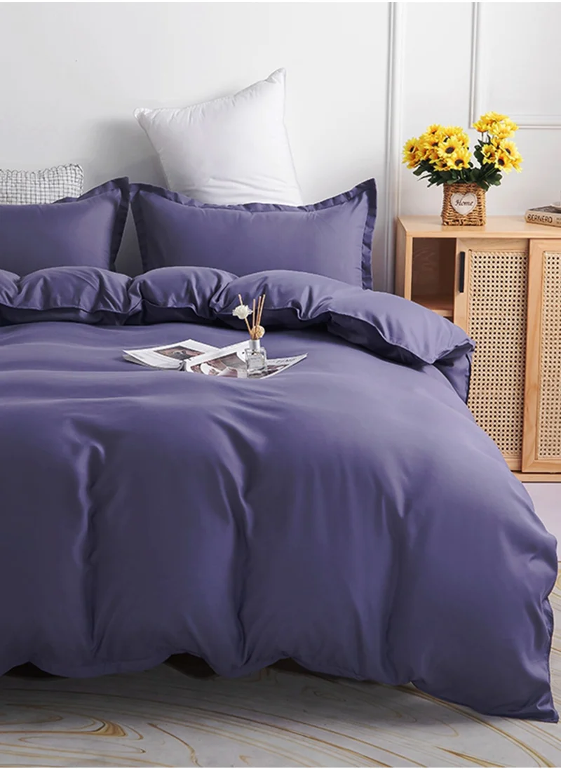 Sharpdo 4-Piece Set Bedding Modal Quilt Cover Set with 1 Quilt Cover 1 Sheet and 2 Pillowcases 2m Bed (220*240cm)