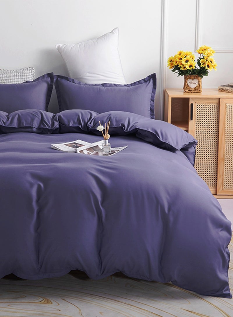 Sharpdo 4-Piece Set Bedding Modal Quilt Cover Set with 1 Quilt Cover 1 Sheet and 2 Pillowcases 2m Bed (220*240cm) - Image 2