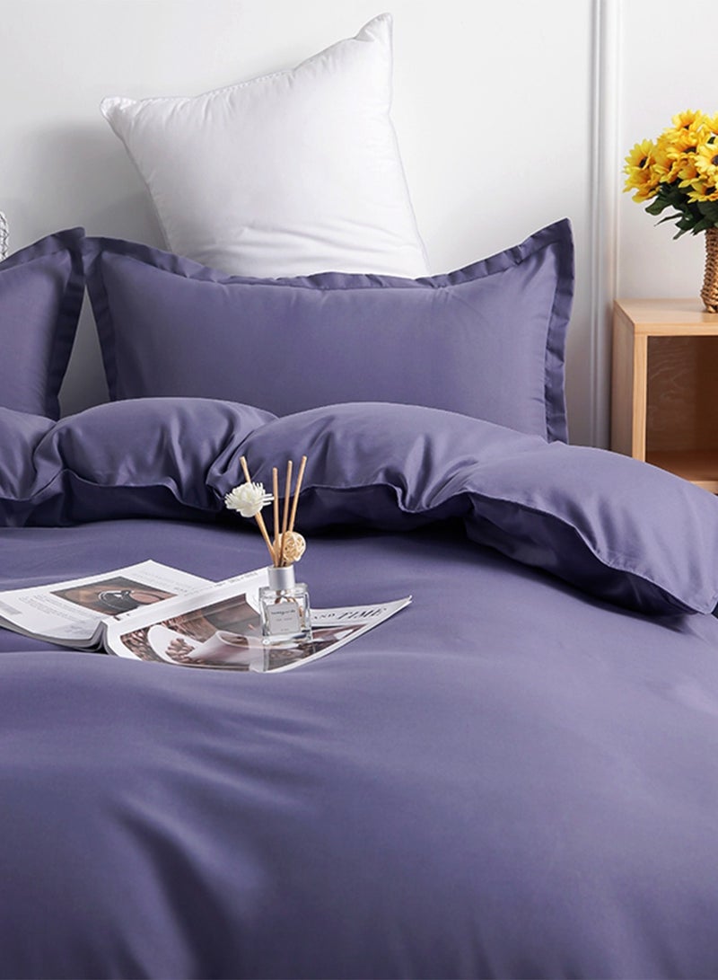 Sharpdo 4-Piece Set Bedding Modal Quilt Cover Set with 1 Quilt Cover 1 Sheet and 2 Pillowcases 2m Bed (220*240cm) - Image 3