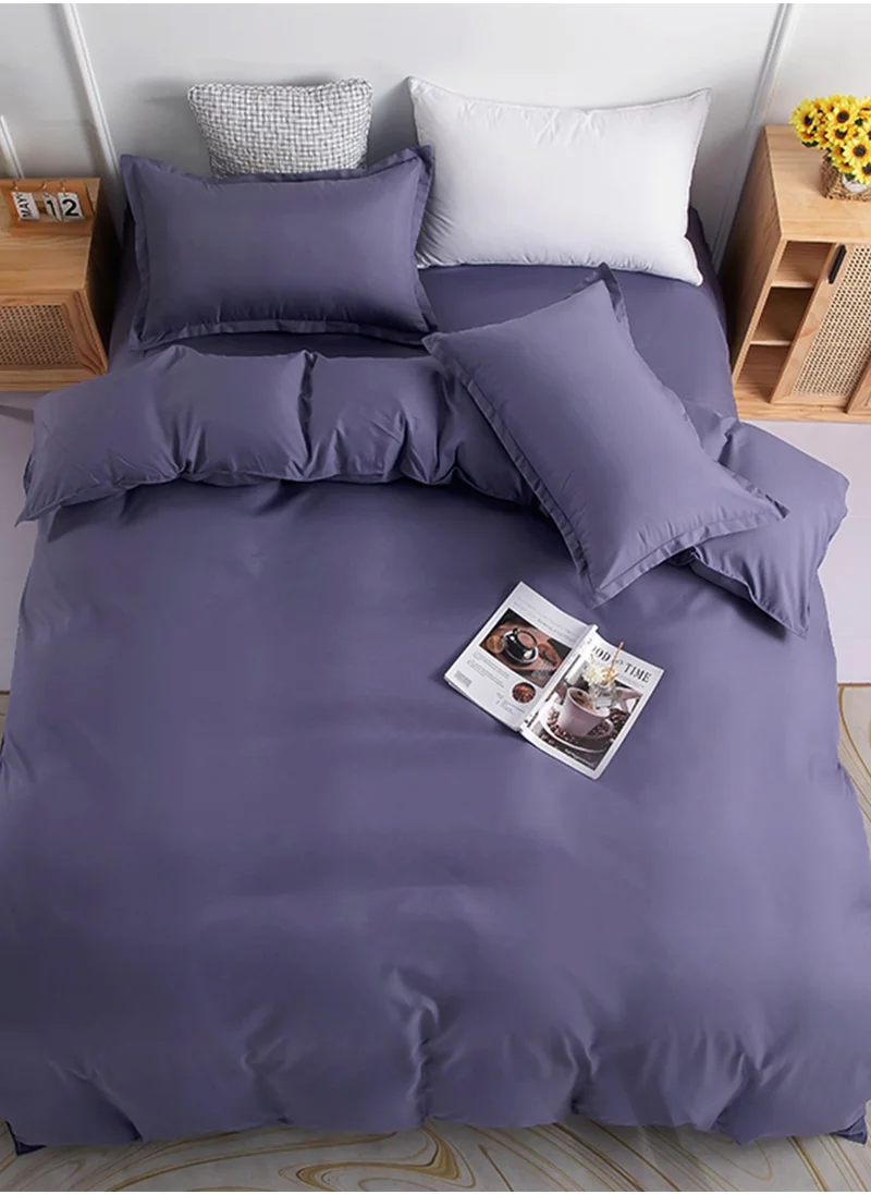 Sharpdo 4-Piece Set Bedding Modal Quilt Cover Set with 1 Quilt Cover 1 Sheet and 2 Pillowcases 2m Bed (220*240cm)