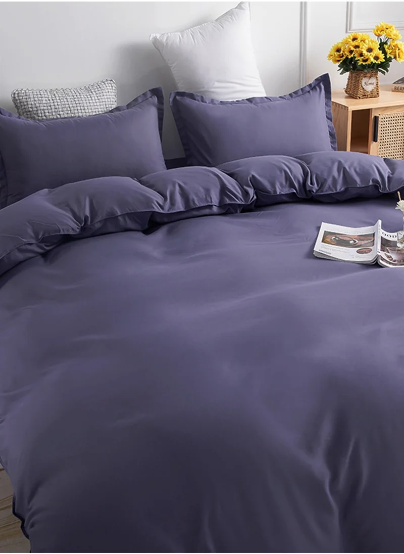 Sharpdo 4-Piece Set Bedding Modal Quilt Cover Set with 1 Quilt Cover 1 Sheet and 2 Pillowcases 2m Bed (220*240cm)
