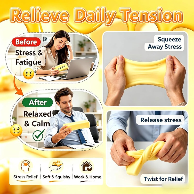 FIENZA Butter Squishy Squeeze - 14oz Slow Rise Soft TPR Stress Reliever - Image 3