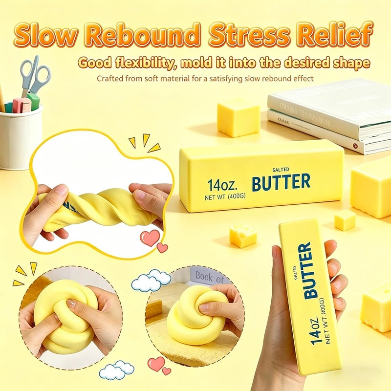 FIENZA Butter Squishy Squeeze - 14oz Slow Rise Soft TPR Stress Reliever - Image 2