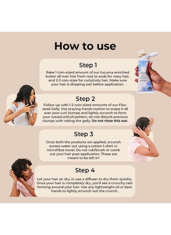 Fix My Curls - Curl Quenching Moisture Styling Duo | For Curly, Wavy, Dry, Frizzy Hair | Enriched With Aloe Vera, Chia Seed, And Flax Seed | Silicone Free Curl Activator | Frizz Control | 50Gm Each - Image 1