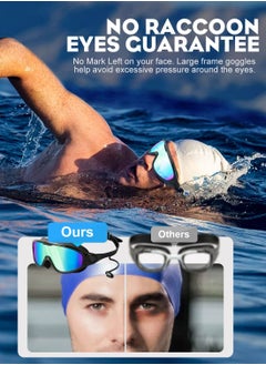 Milatech Swimming Goggles 2 Pack with Earplugs Wide View Anti-fog UV Swimming Goggles for Adults, Water-Proof Swimming Goggles for Men, Women, and Teens  - Image 3