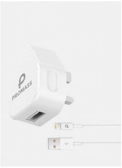 PROMASS Original Wall Charger Supports Fast Charging USB Port 10W With 1 Meter Lightning Cable For IPhone Devices From Promas, White Color  - Image 2