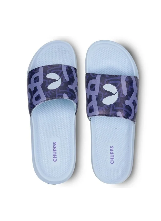 تشيبس CHUPPS Navy Sky Printed Casual Sliders for Men