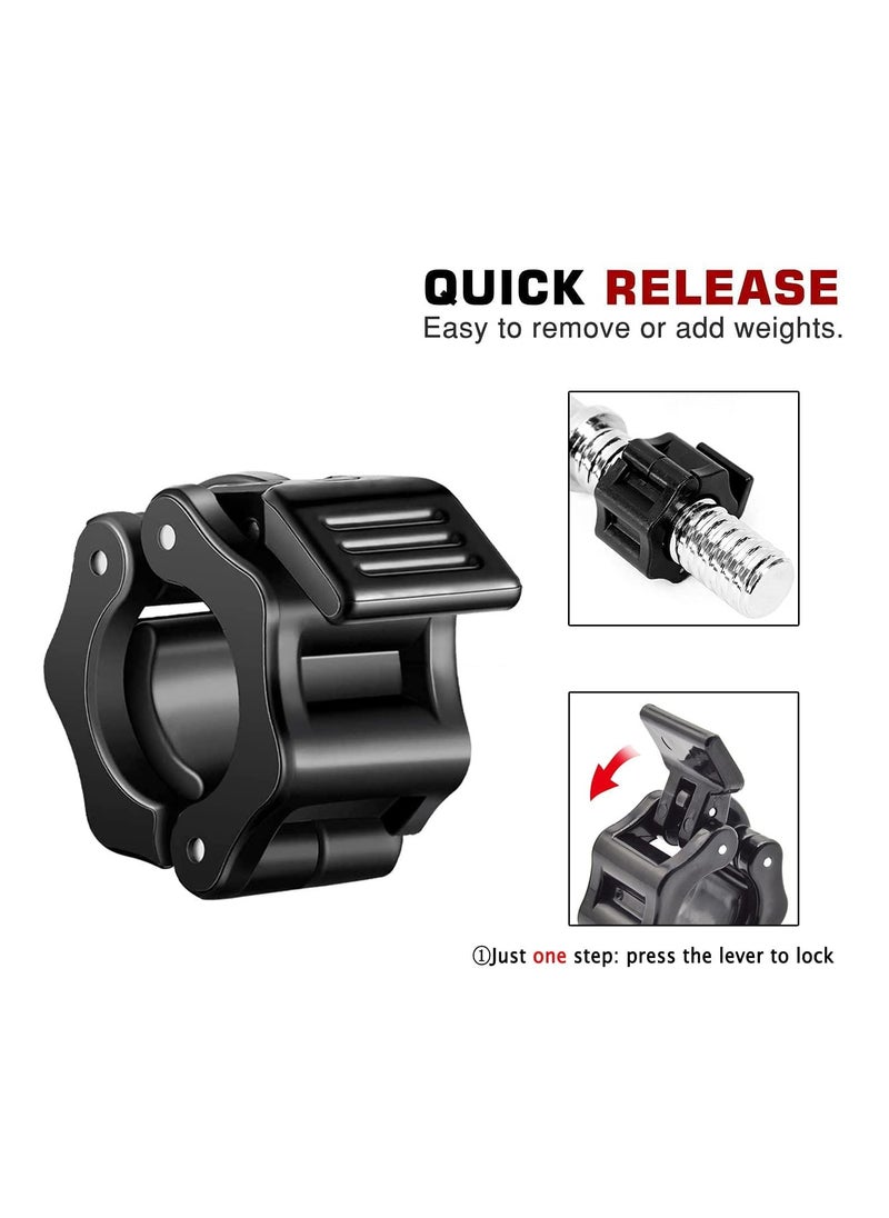 Peachjoy Clamps Set 6 Pcs,4 Pcs Barbell Clamps 1 Inch Quick Release Dumbbell Lock Clips with 2 Pcs Exercise Barbell Spring Clips, Weight Clips for Weightlifting, Workout, Strength Training  - Image 2
