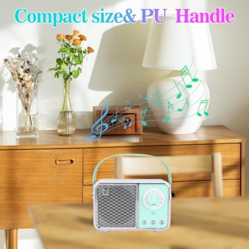 Retro tooth Speaker, Vintage Decor, Wireless tooth Speakers, Cute Old Fashion Style for Kitchen Desk Bedroom Office Party Outdoor Kawaii Accessories - Image 5