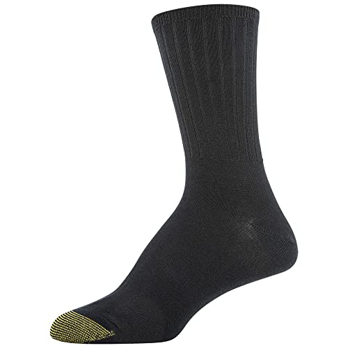 GOLDTOE Women's Casual Texture Crew Socks, Multipairs, Black (6-Pairs), Shoe Size: 6-9 - Image 3