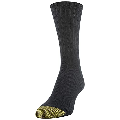 GOLDTOE Women's Casual Texture Crew Socks, Multipairs, Black (6-Pairs), Shoe Size: 6-9 - Image 2