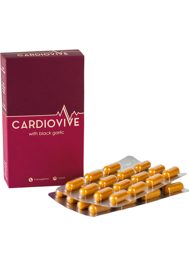 Generic Cardiovive Capsules | 100% Natural & Organic Aged Black Garlic Capsules | For Healthy Cholesterol levels | Supplement to Support Healthy Life & Cardiovascular Health - 30 Capsules  - Image 2