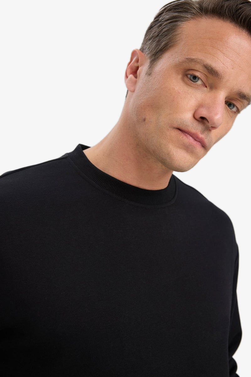 DeFacto Black Man Relax Fit Sweatshirt Casual - Image 3