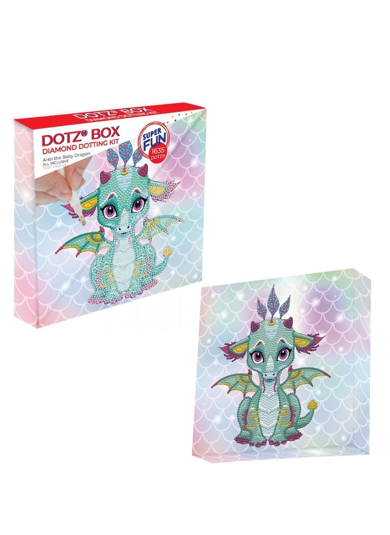 Dotz DIAMOND DOTZ Ariel The Baby Dragon DotsBox, Partial Drill Diamond Painting Kits - No:DBX.010  - Image 1