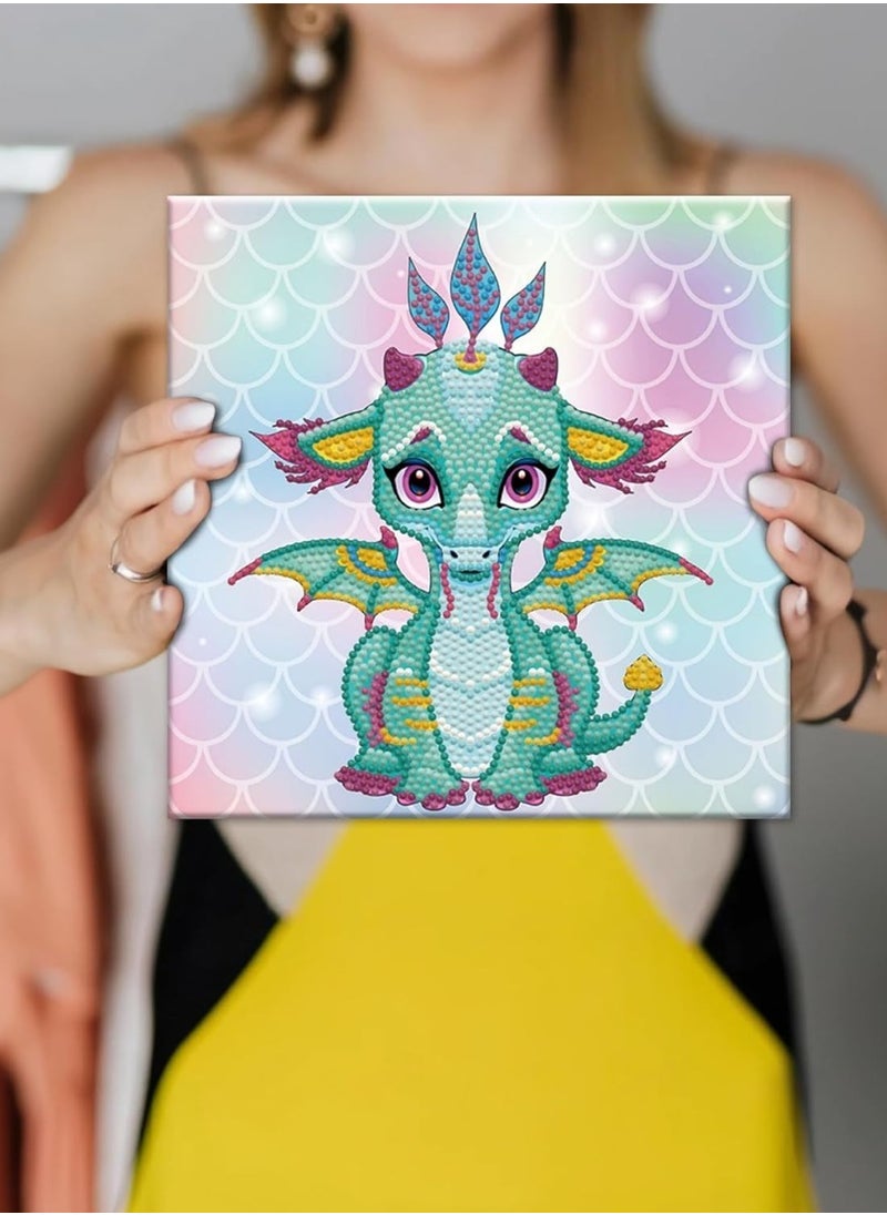 Dotz DIAMOND DOTZ Ariel The Baby Dragon DotsBox, Partial Drill Diamond Painting Kits - No:DBX.010  - Image 4